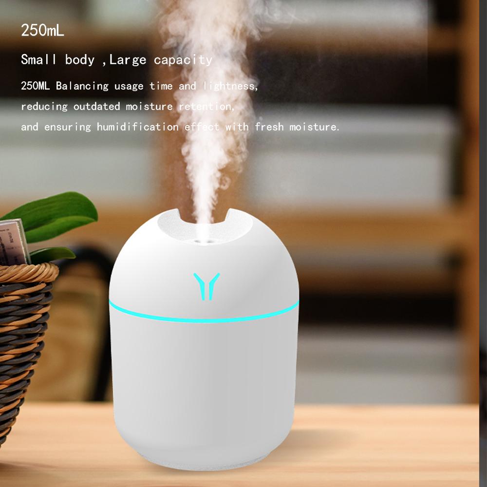 Mini Car Air Humidifier USB Air Purifier Freshener LED Lamp Aromatherapy Diffuser Mist Maker for Home Auto Mini Car Humidifiers