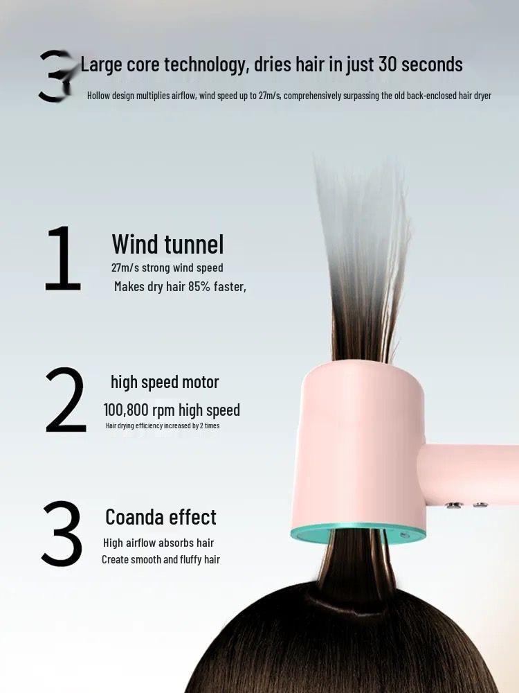 Leafless High-Speed Ionic Hair Dryer Gift Set - Constant Temperature Care