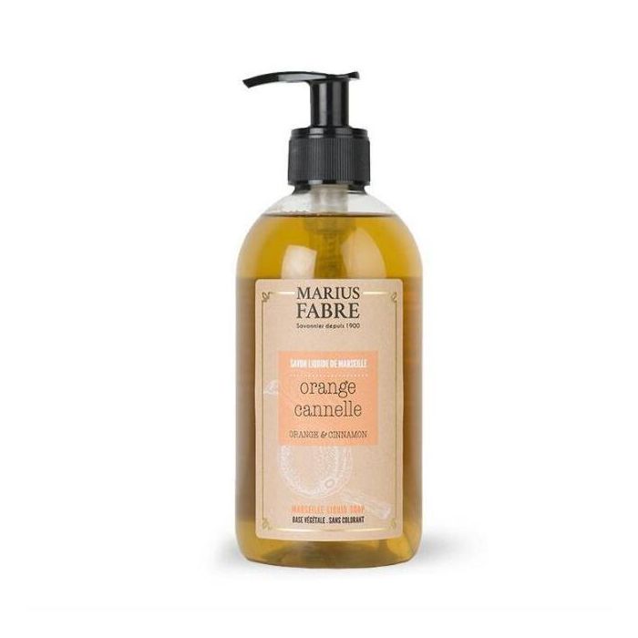 Savon liquide - MARIUS FABRE - Orange & Cannelle - 400 ml - Sans conservateur - Sans huile de palme