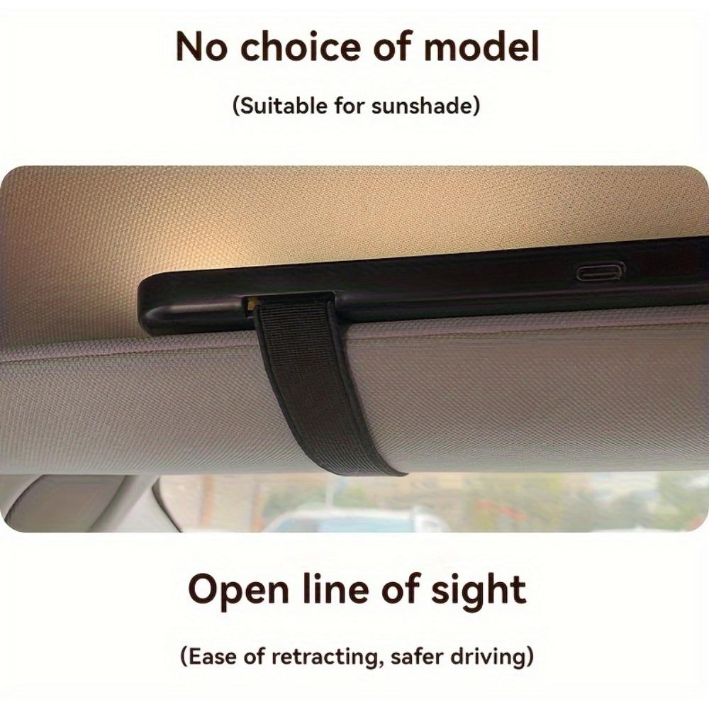 LED Car Vanity Mirror with Touch Sensor - Tri-Color Lighting, Rechargeable Sun Visor Makeup Mirror for Vehicle Interior