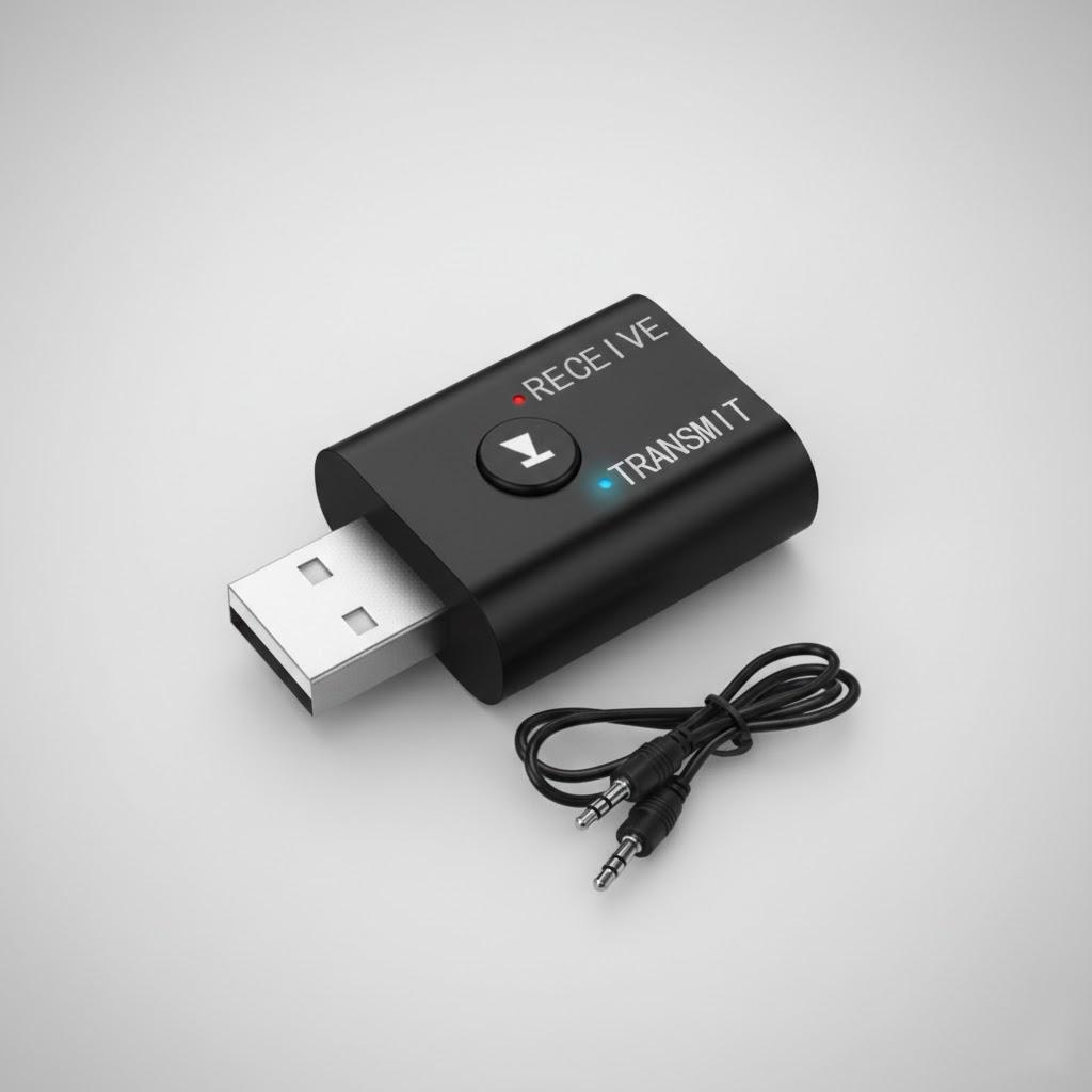 

Bluetooth 50 Audio Adapter 2 in 1 Wireless Receiver Transmitter Mini Portable for TV Car Speaker Sound System чорний