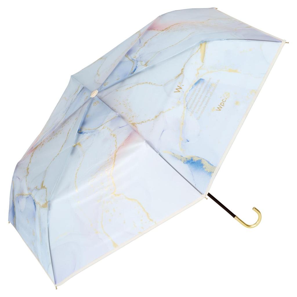 Ink Art Mini Sky Blue Folding 49cm Perfect for and and Emotional Wpc. Umbrella, Durable, Ribs, Commuting, School, More. Stylish, Cute, Design.