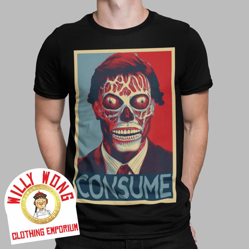 

They Live T-Shirt Obey Consume Movie Alien Tee Retro Gift 80s 90s Hope Japan Unisex T-Shirt M