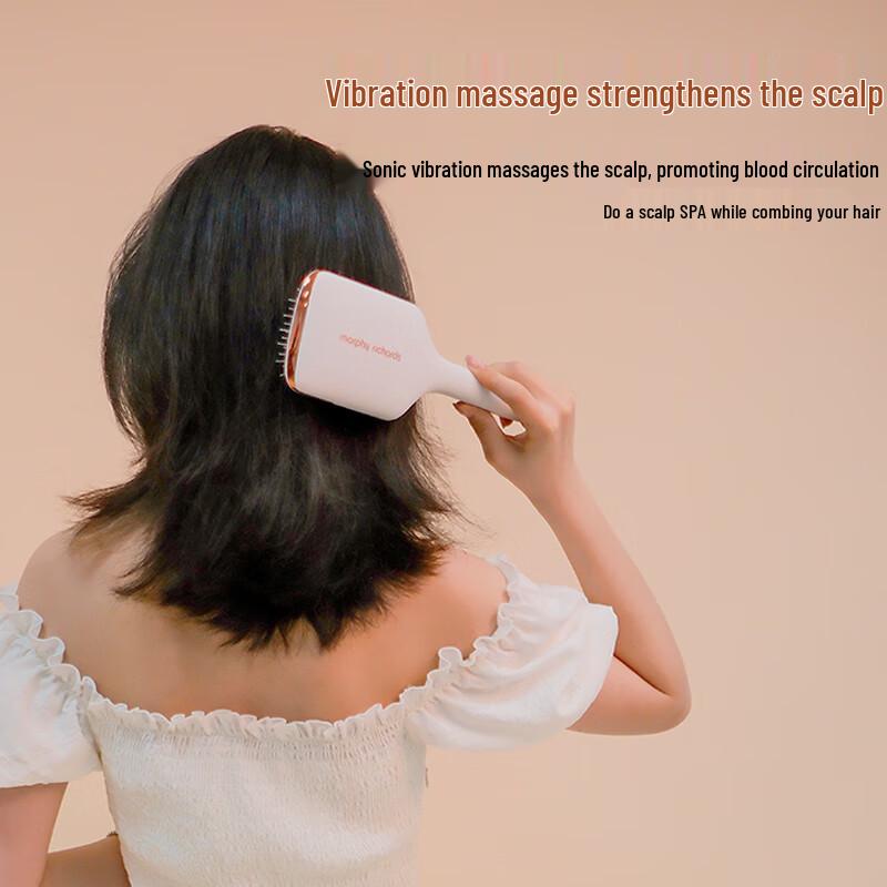 Morphy Richards Hair Health Massage Comb with Red/Blue Light & Vibration