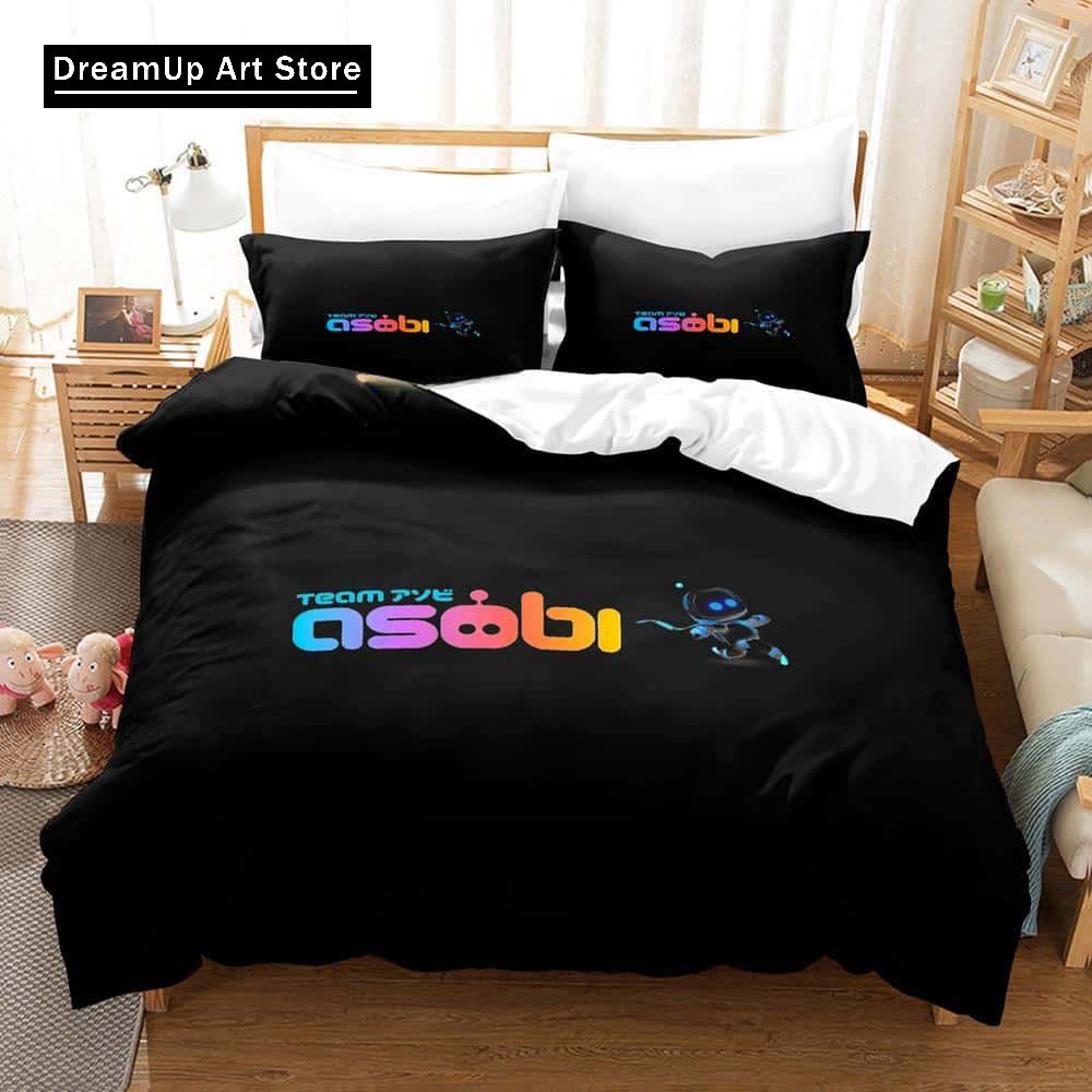 3D tisk Anime Astro Bot Ložní souprava Single Twin Full Queen King Size Postel Dospělý/Dětská ložnice Sady povlečení na peřinu Bytový textil