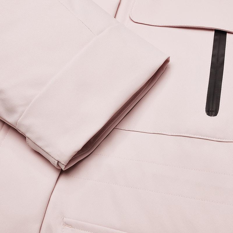 Fila Original Warm Fashion Long Hooded Parka Down Jacket Women Outerwear Smoky-Purple Lotus-Pink F11W449911FPK