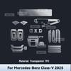 For Mercedes Benz V Class 2025 Car Navigation Screen Film Gearbox Protective Sticker Anti-scratch TPU Interior Accessories