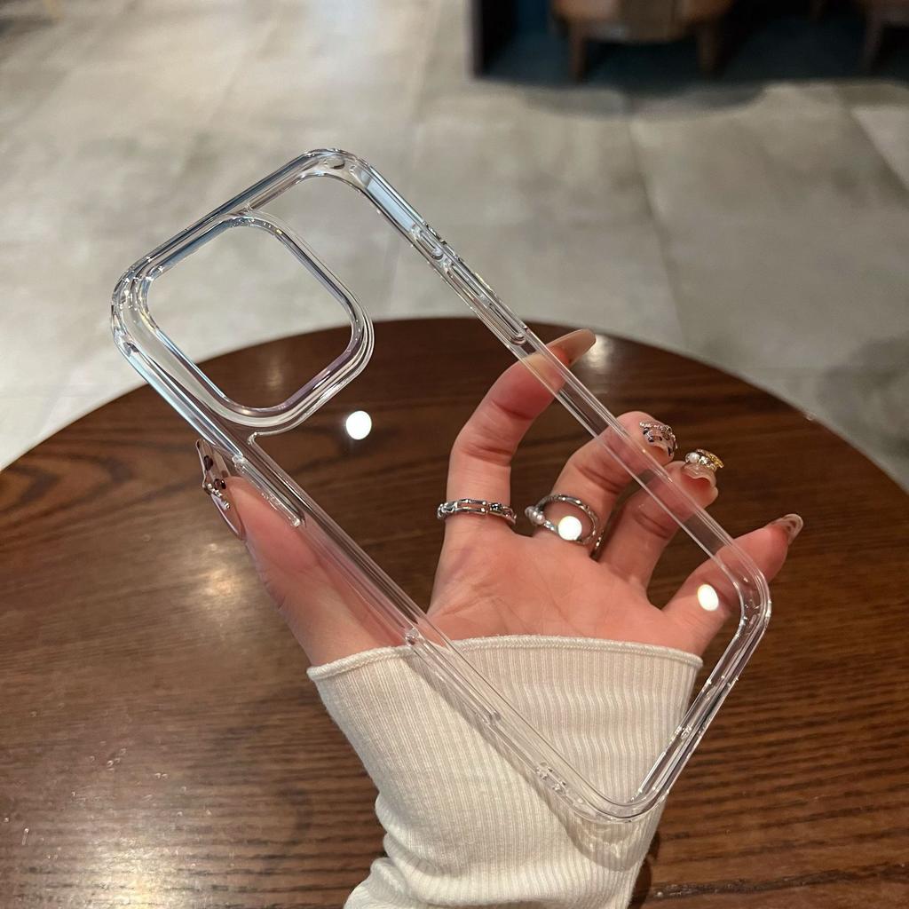 Luxury Shockproof Transparent Phone Case For iPhone 16 15 14 13 12 Mini 11 Pro Max X Xs XR Max 7 8 Plus SE Bumper Cases Cover