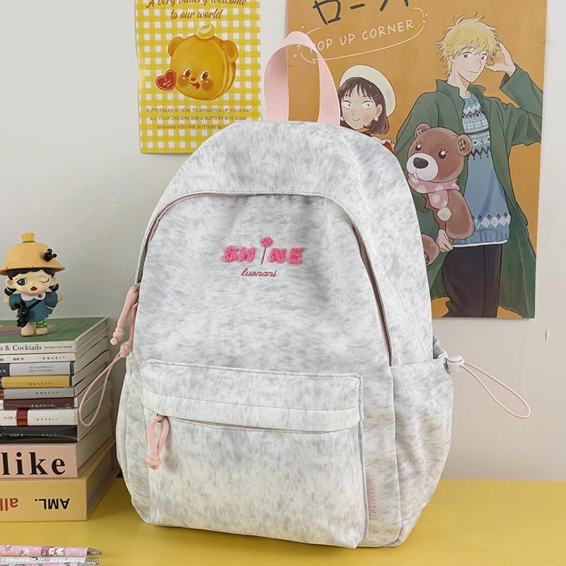 Schoolbag Cute Girl Backpack Large Capacity Middle and High School Student School Bag Women's Light Leisure Travel Fashion Versatile Backpack