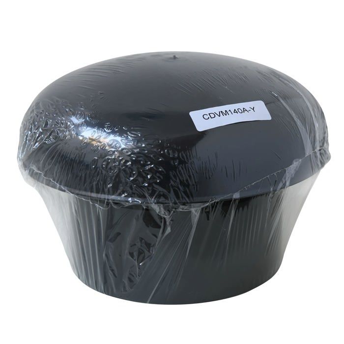 First plast - cdvm140a-y - cdvm140a chapeau de ventilation tete salateur avec filet, ardoise, diametre interieur 140 mm