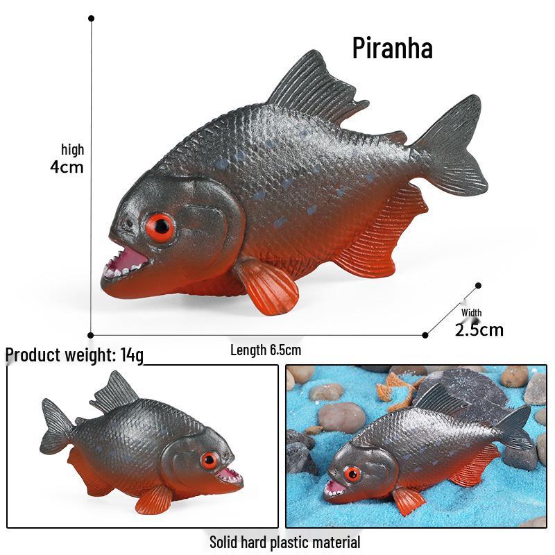 Children's Marine Animal Toy Set: Megalodon, Beluga, Octopus, Turtle, Dolphin & Manta Ray