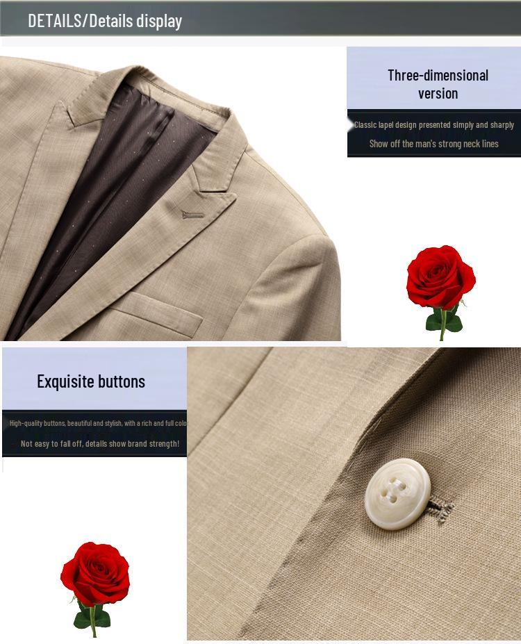 Men's Trendy Business Casual Suit Set for Work, Interviews, and Weddings