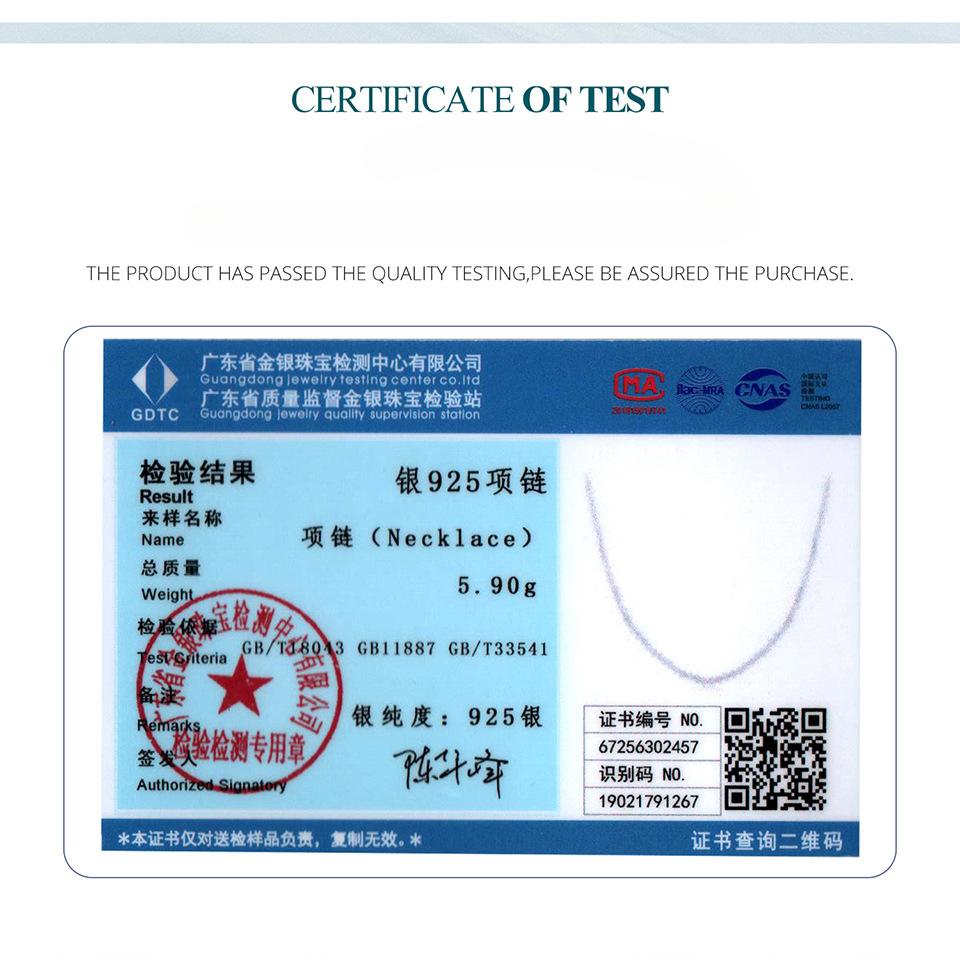 Amethyst Necklace Simple Fashion Ins Crystal 925 Sterling Silver Necklace Can Be Diy