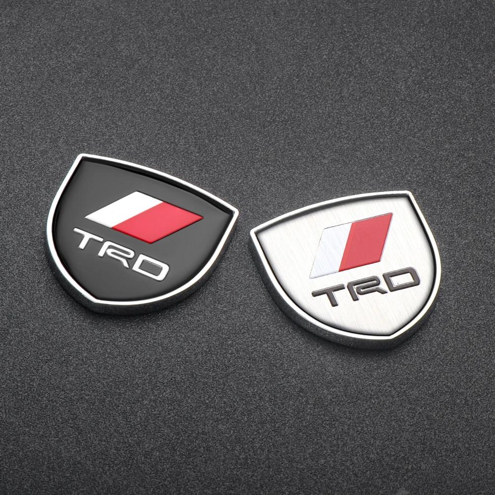 Styling Auto 3D Metallo Scudo Portiera Auto Emblema Badge Carrozzeria Auto Adesivo Per TRD TOYOTA Crown Reiz Corolla Prada Yaris Vitz Camry GT86
