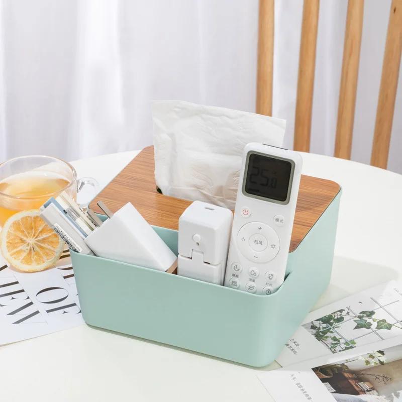 Tissue Box Holder Bamboo Cover Toilet Paper Box Napkin Holder Case Tissue Paper Dispenser Paper Towel Storage Box Tissue Boxes