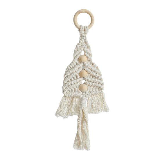 1/3Pcs Christmas Pendant with Golden Bells Colorful Rope Hand-Woven Christmas Tree Shape Seasonal Pendant Holiday Decoration