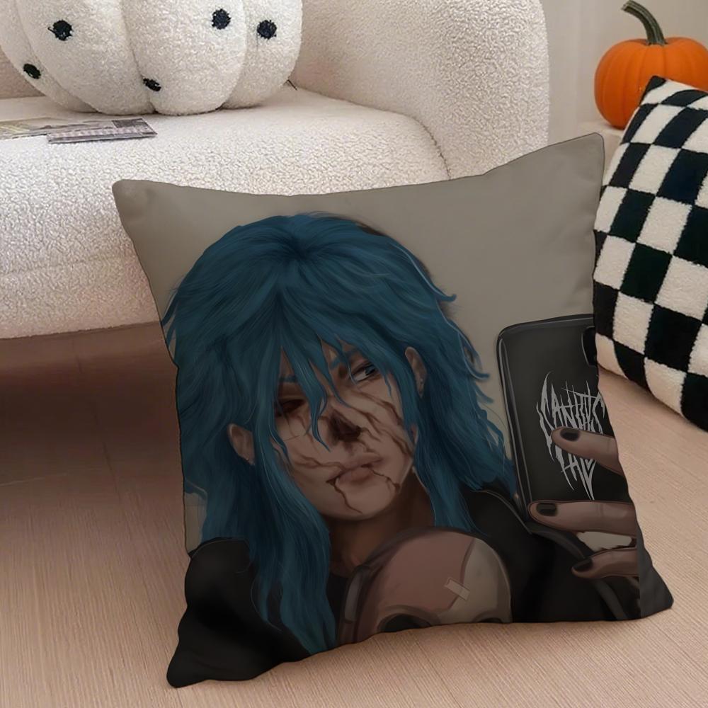 SSally Face Cushion Cover Throw Pillow Cover Hidden Button Durable Polyester Chair Cushion