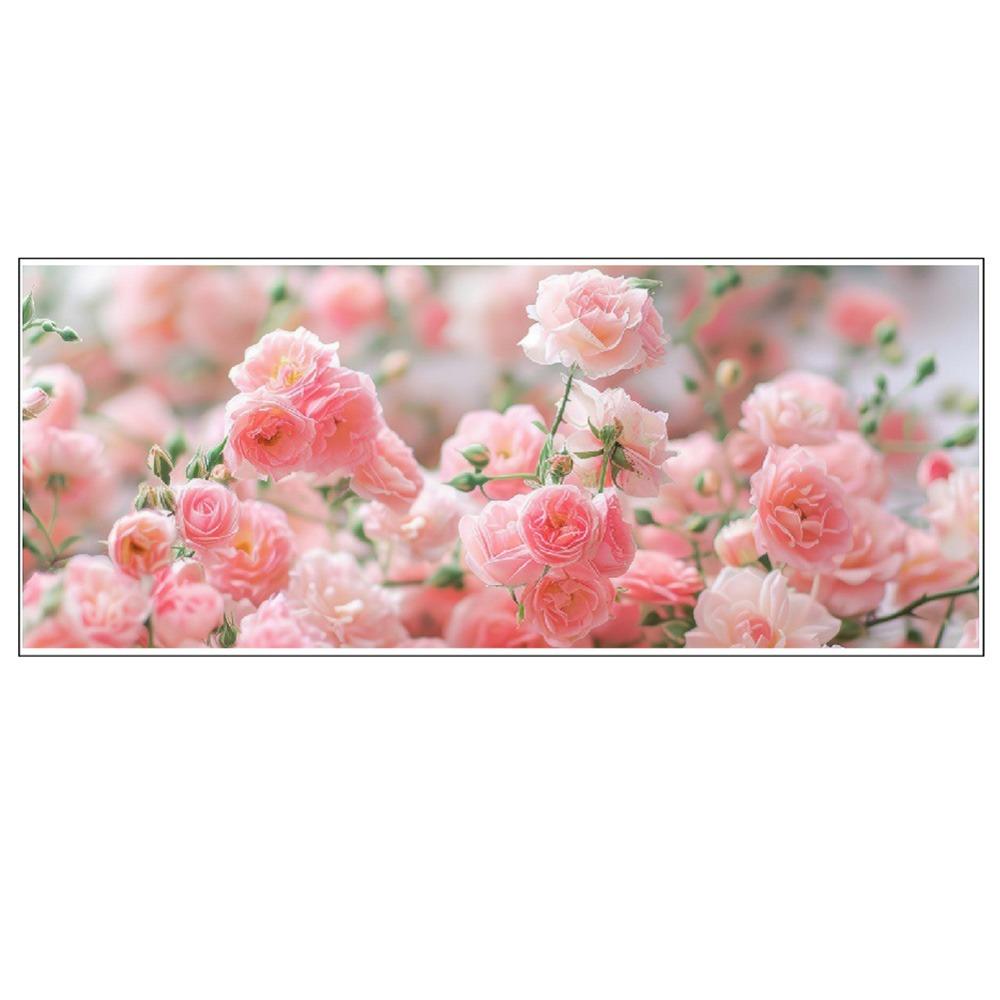 Kreativer Mehrfarbiger Fenster-Statischer Aufkleber Rose Lilie Grüne Blätter Glasaufkleber Lebhafte Blume PVC Elektrostatische Folie Zuhause