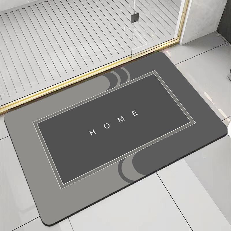 Diatom Mud Quick-Dry Bath Mat - Water-Absorbing, Anti-Slip, Dirt-Resistant for Bathroom & Kitchen. 40x60cm