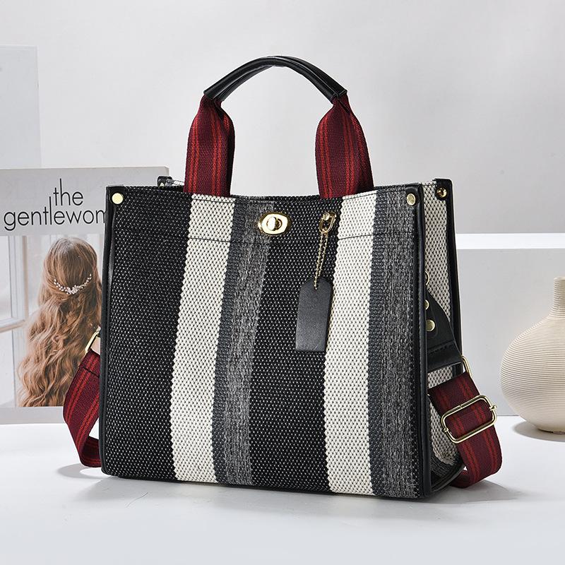 

Large Capacity Women s Canvas Tote Bag 2025 New European and American Fashion Canvas Handbag All-match Women s Crossbody Bag 23x10x20cm