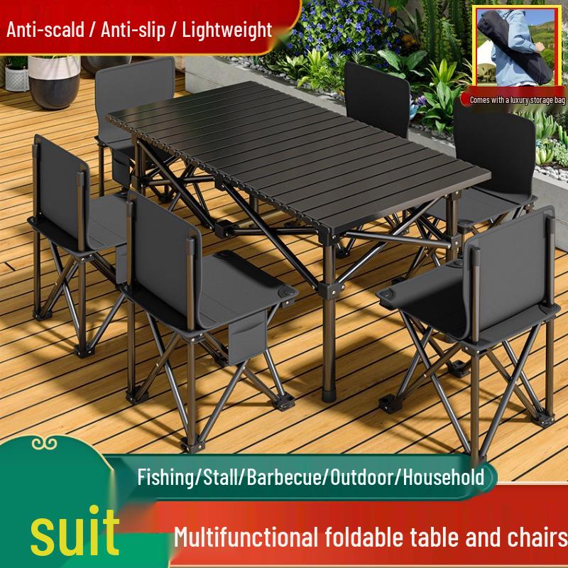 Portable Folding Table & Chair Set for Camping, Picnic, and More - Lightweight & Multi-Purpose
