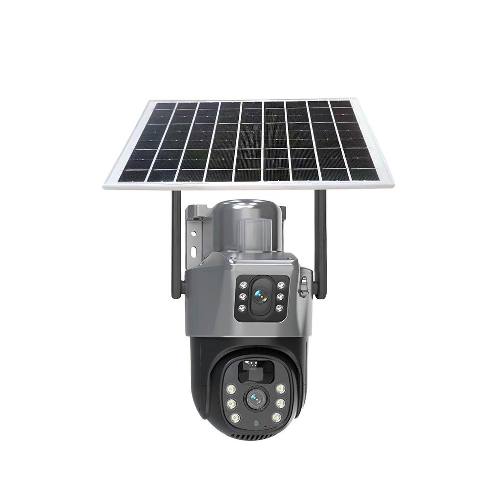 V380 PRO 4G Dual Lens Solar Surveillance Camera for Outdoor Home Monitoring