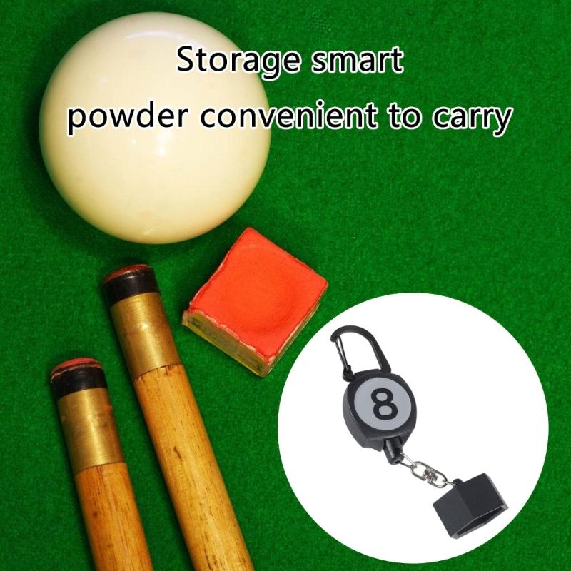 Snooker Cue Chalks Holder Billiard Cue Chalks Holder Pocket Tool Pool Chalks Holder with Retractable Buckle Easy to Use