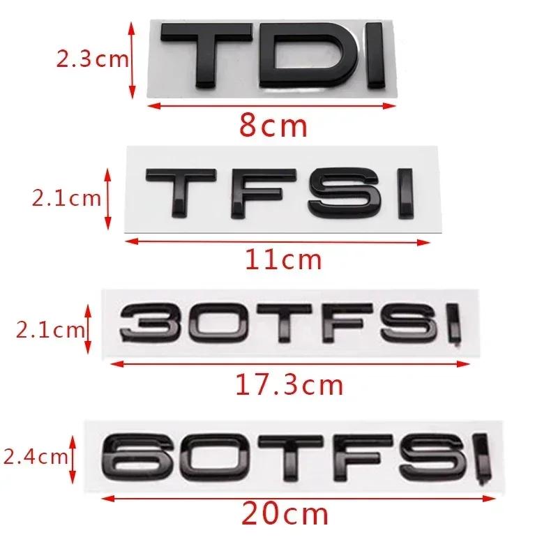 ABS Car 30 35 40 45 50 55 60 TFSI TDI Letters Logo Trunk Badge Emblem Decals Sticker For hot A6 A1 Q3 Q5 Q7 A4 A3 B5 B6 B7 B8