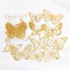 10Sheet Gold-Foil Lace Hollow-Out Material Paper, Exquisite Lace Patterns with Gold Foil for Hand Account, Scrapbook DIY Crafts