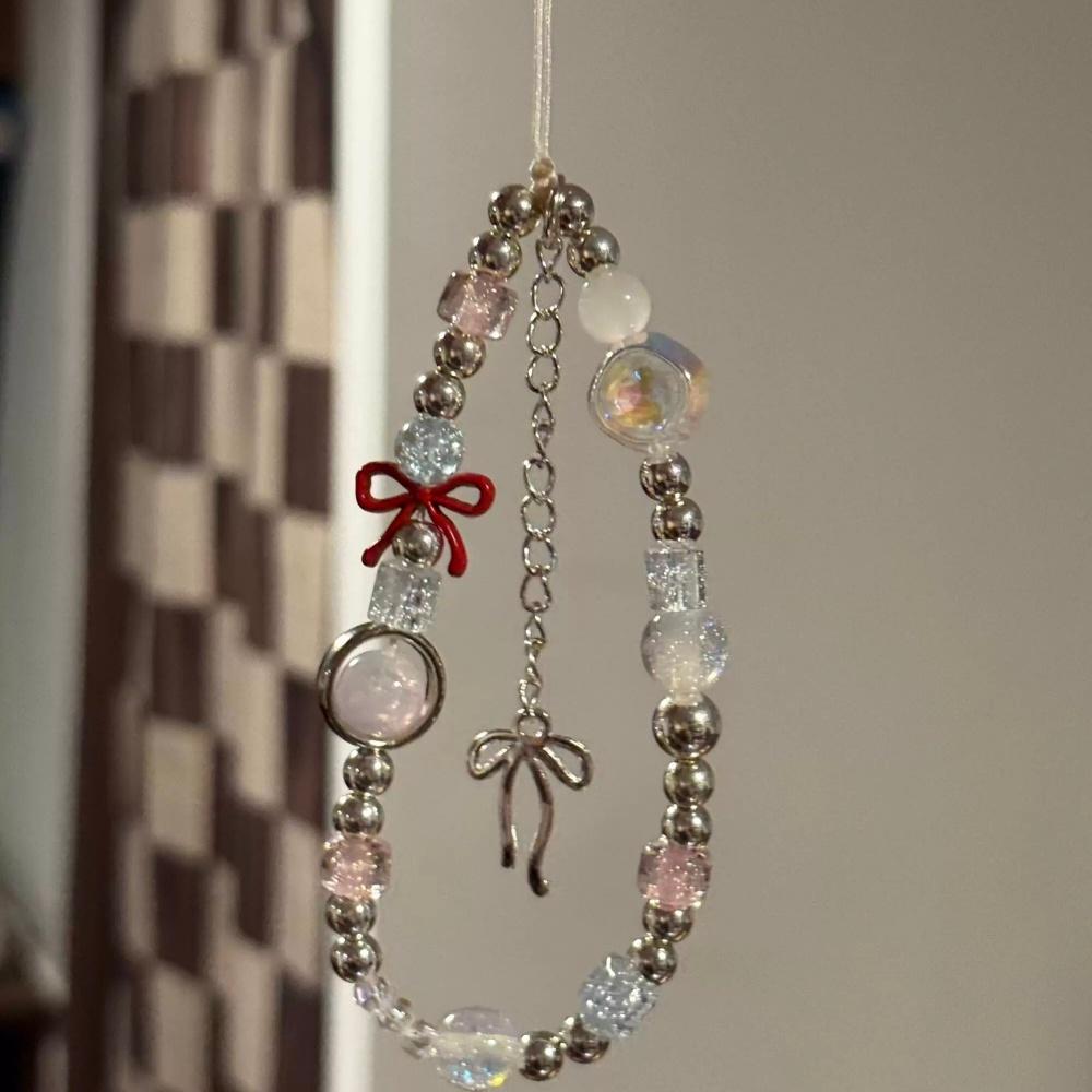 ins ветер сладкий прохладный крошки ремешок для мобильного телефона браслет дофамин бусины премиум женский кулон универсальный