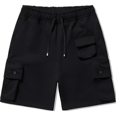 Li Ning Short Sport Décontracté Minimaliste Uni à Lacets Homme short Noir AKSU155-2