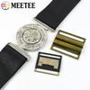 Meetee 1/2/4/5Pcs 30-60mm Metal Waist Belt Buckle Ribbon Band Adjust Clasp Coat Down Jacket Belts Decor Hook Buckles Accessories