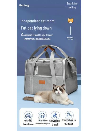 Portable Foldable Cat Backpack: Breathable, Handheld & Shoulder Design with Large Capacity