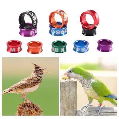 20 Pièces 4mm/4.7mm/5mm/6mm Avec Anneau de Patte Numéroté en Aluminium pour Oiseau Pigeon Outil d'Entraînement au Vol en Extérieur Étiquette d'Identification de Compétition