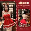 New Christmas Sexy Lingerie, Sexy Lace Pure And Alluring Style, Red Velvet Halter Passionate Uniform 6418