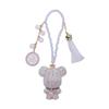 Fashion Crystal Cartoon Gloomy Bear Car Hanging Ornaments Rhinestone Tassels Crystal Pendant Rear View Mirror Car Decoration
