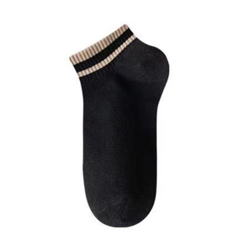 Female Summer Thin Style Solid Color Double Stripe Sports Student Socks