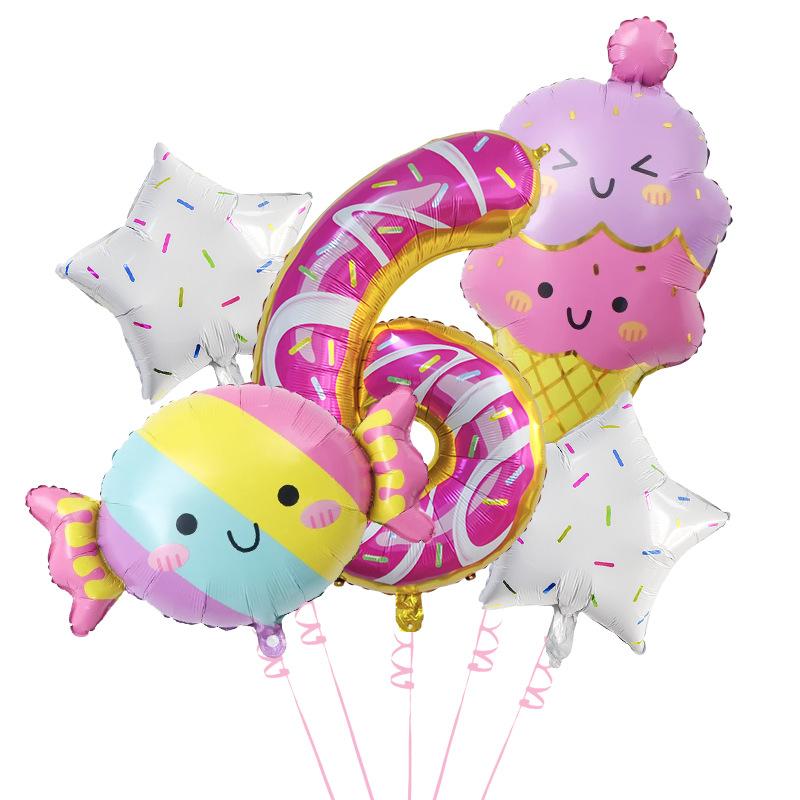 Ice Cream Candy Digital Balloon Set Children's Birthday Set Baby Shower Scene Arrangement