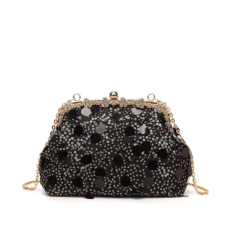 Elegant Vintage Embossed Shoulder Bag Metal Frame Purse With Detachable Chain Strap Gift For Mother Wife
