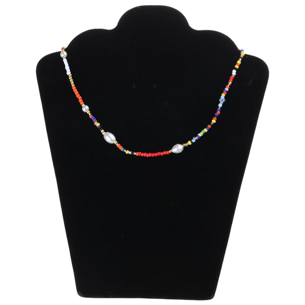 Rainbow Bead Necklace Elegant Neckwear Daily Wear Charm Necklace Party Dating Accessories Suitable for Any Occasion