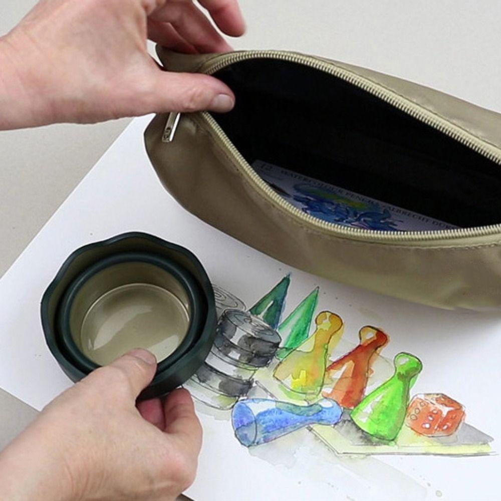 

Масштабируемое ведро для мытья щеток, складное мини-ведро для мытья щеток, дорожная мойка для кистей