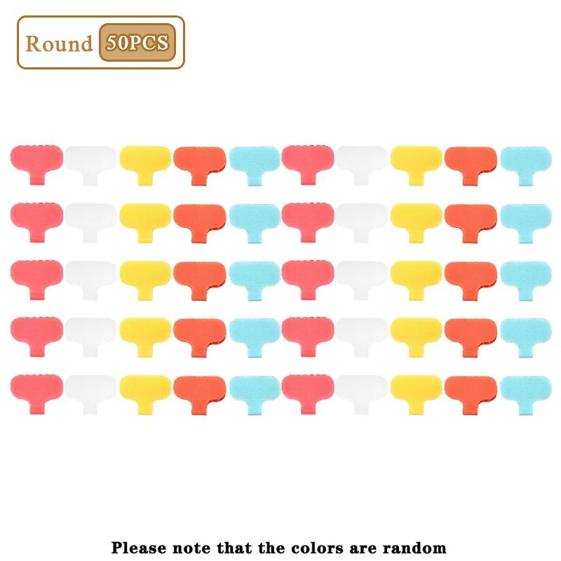 5-100PCS Cable Label Writable Colored Cable Identification Sticker Self-adhesive Writable Wire Classification Strap