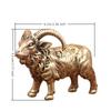 Bronze Copper Sheep Craft Ornament Retro Solid Goat Figurine Exquisite Desktop Tea Pet for Living Room Office Shelf Decor