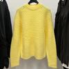 Last Batch Mohair Hand-Knitted Loose Micro-Cocoon Pineapple Stitch Wool Sweater