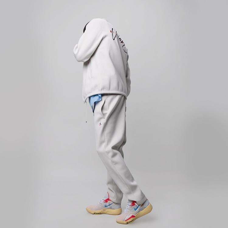 Jordan X Union LA Embroidered Logo Coach Jacket Men Outerwear Beige DB8261-072