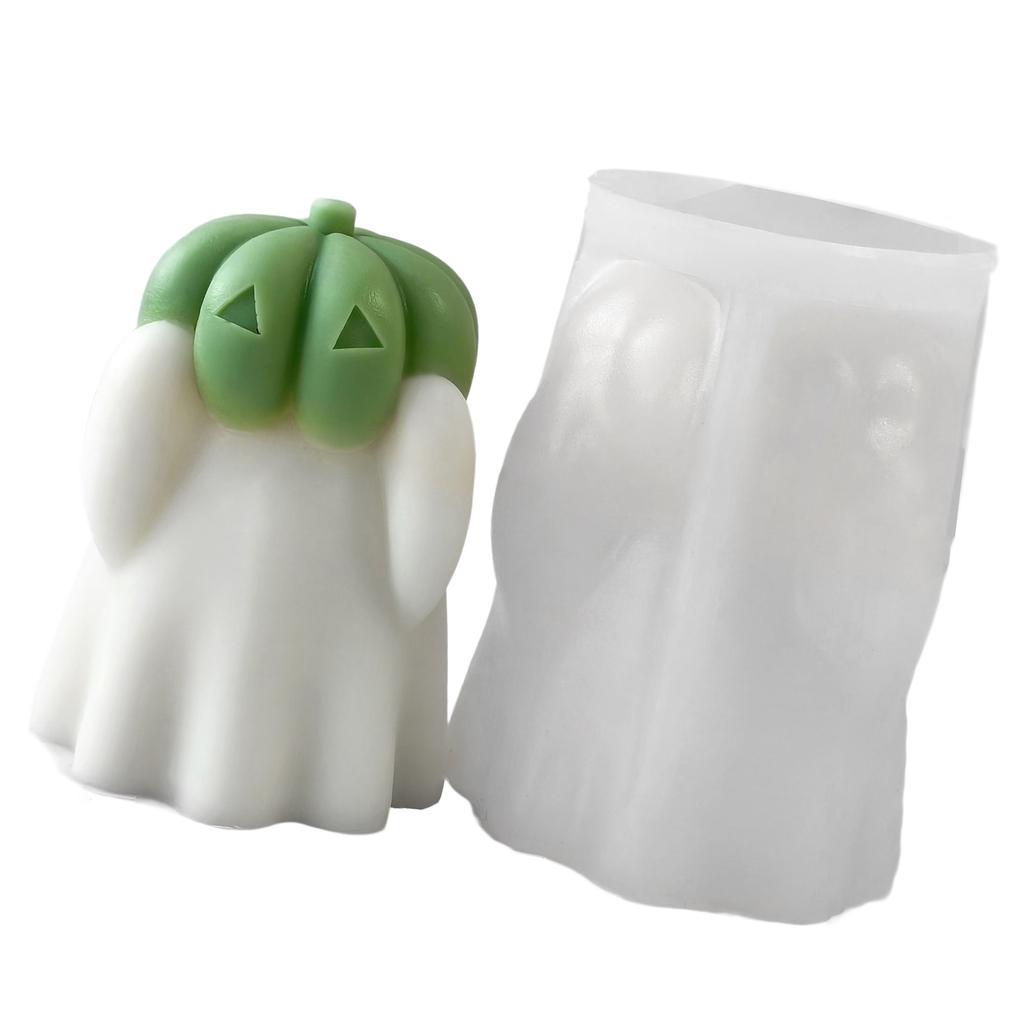 Halloween Ghost Candle Mold for Candle Soap Home Decoration Multipurpose Ghostly Pumpkin Silicone Mould For Epoxy Resin