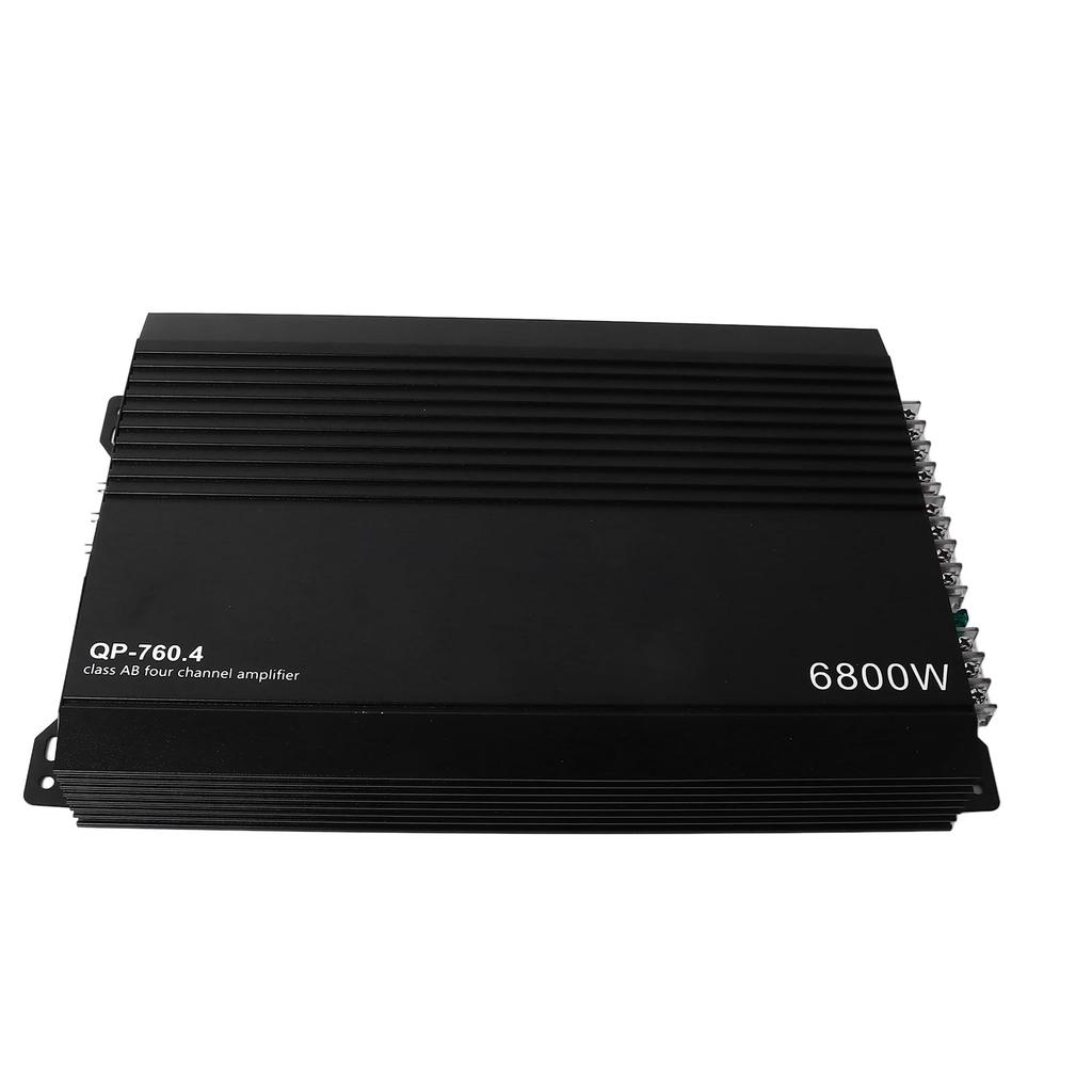 Car Stereo Aluminum Dissipation Power Amplifier for Car Speakers 4-Channel Amplifier, Alloy, High-Heat