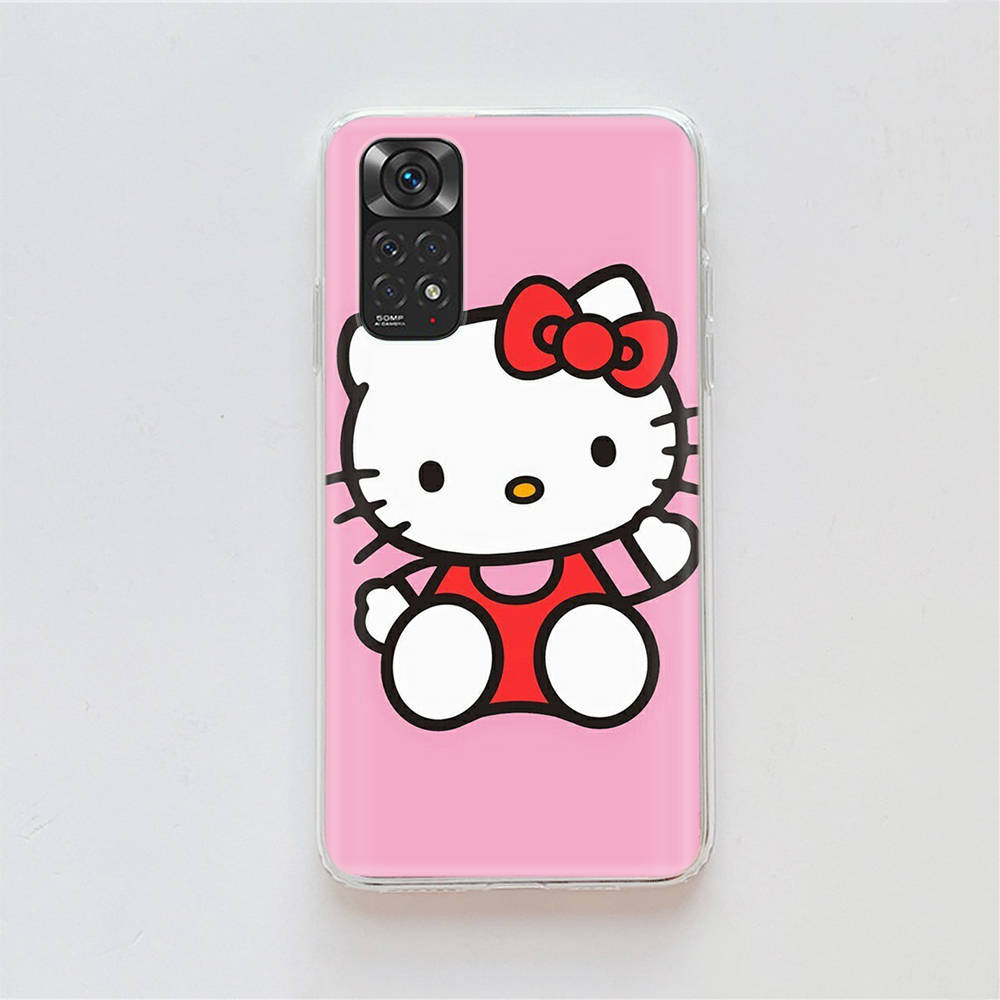 KT70 Hello Kitty Hülle für Samsung A04 A14 A23 A34 A54 M23 M33 M52 M53 Realme 10 9 C30S C35 C55 VIVO Y02S Y21 Y33S Y51 X80 Pro Klare Abdeckung