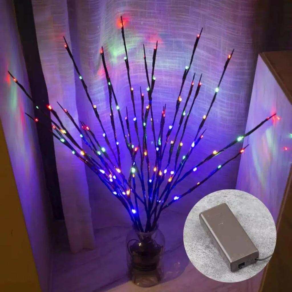 1 Pcs 20LED Battery-Powered Tree Branch Light Sticks - Indoor Vase Decor for Holidays