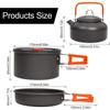 Camping Cookware Accessories Set Aluminum Portable Fish Camping Set Tea Pot Outdoor Tableware Cookset Kit Pan Bowl Kettle Hiking BBQ Picnic Equipment